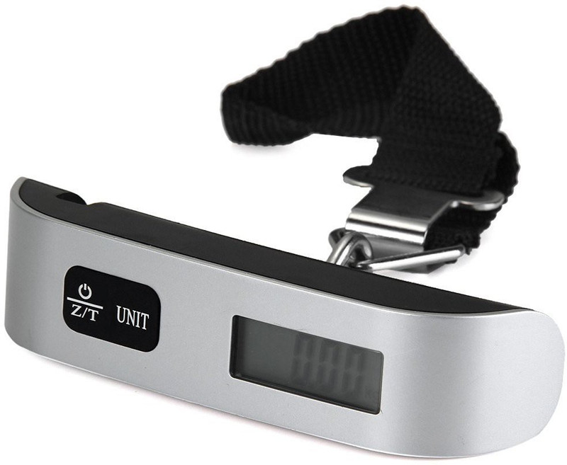 Shrih Portable Handheld Electronic Digital Lcd Luggage Travel Weighing Scale(Silver)