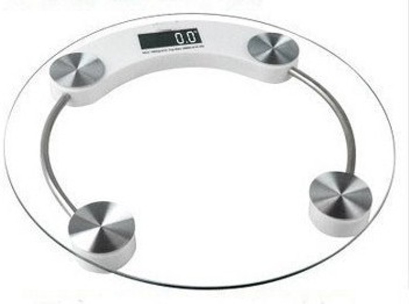 Phyzo 8MM Thick Glass Fat Monitor Round Weighing Scale(Transparent)