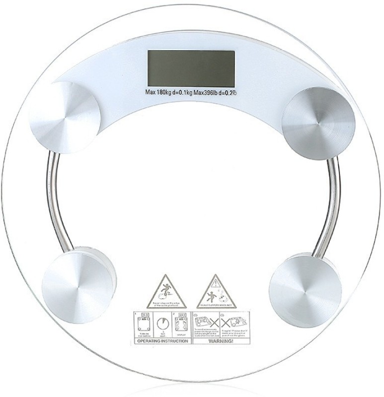 Phyzo Accurate Body Fat Monitor Round Weighing Scale(Transparent)