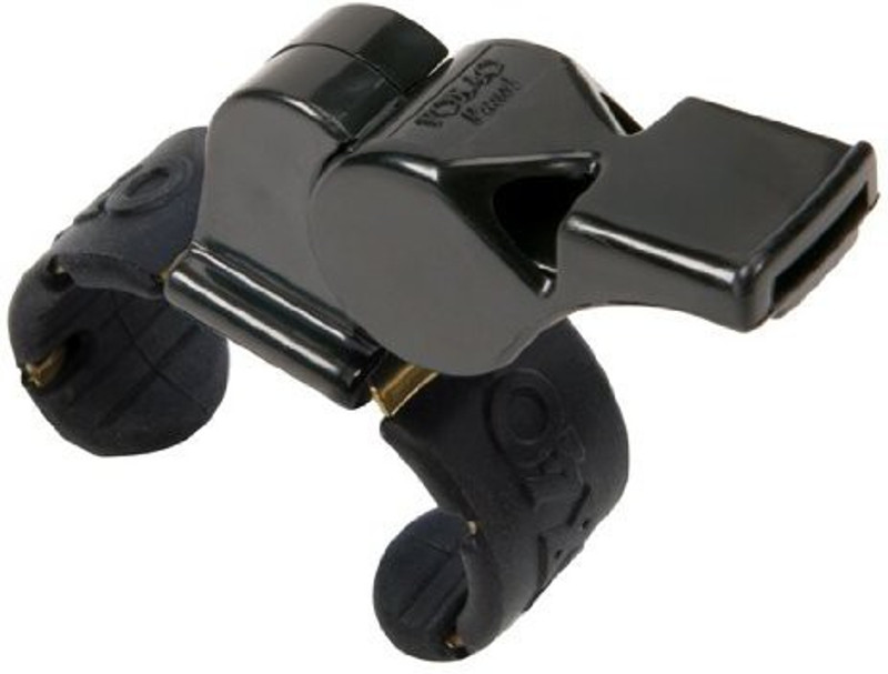 Fox 40 Pearl Official Finger Grip Pealess Whistle(Black, Pack of 1)