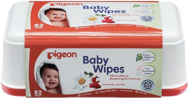 Pigeon Chamomile & Rosehip Baby Wipes(82 Pieces)