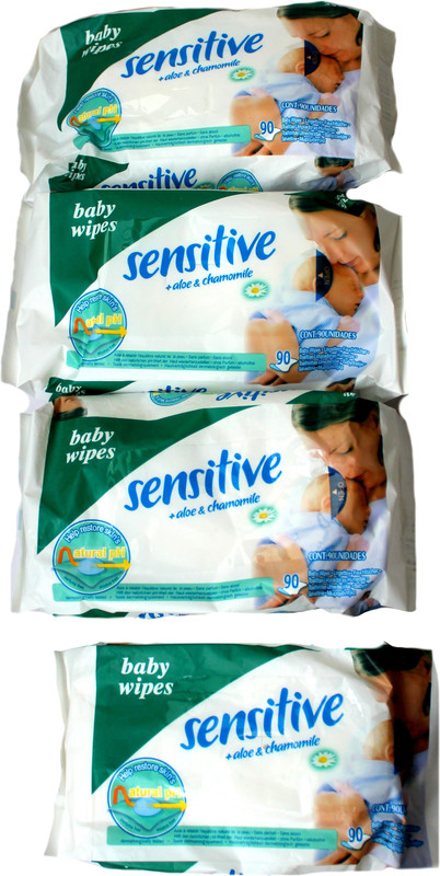 sensitive baby cotton wipes(360 pcs)(4 Pieces)