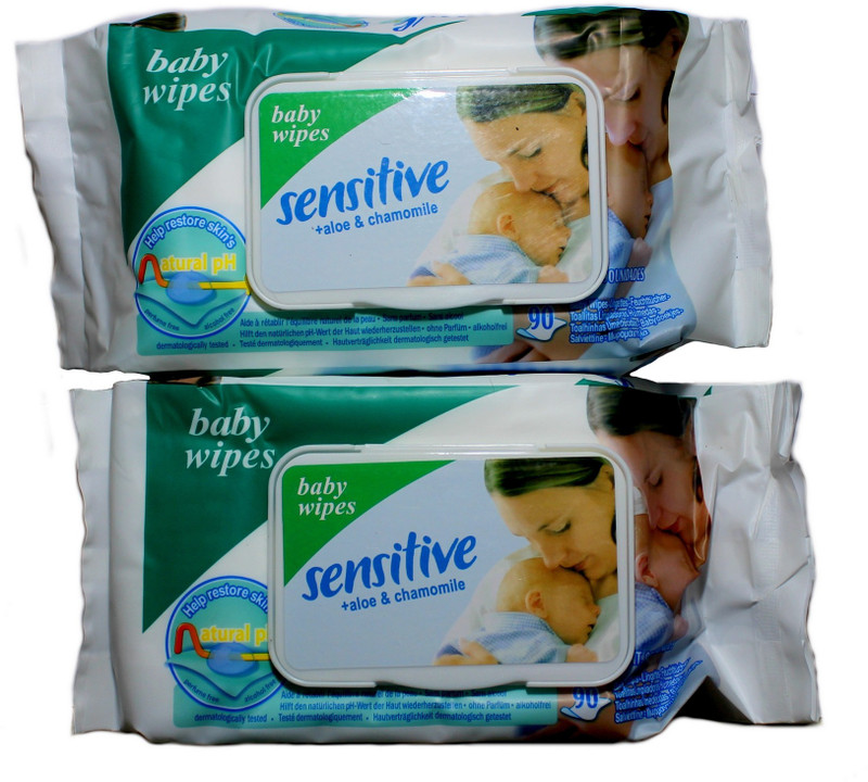 sensitive baby cotton wipes(180pcs)(2 Pieces)
