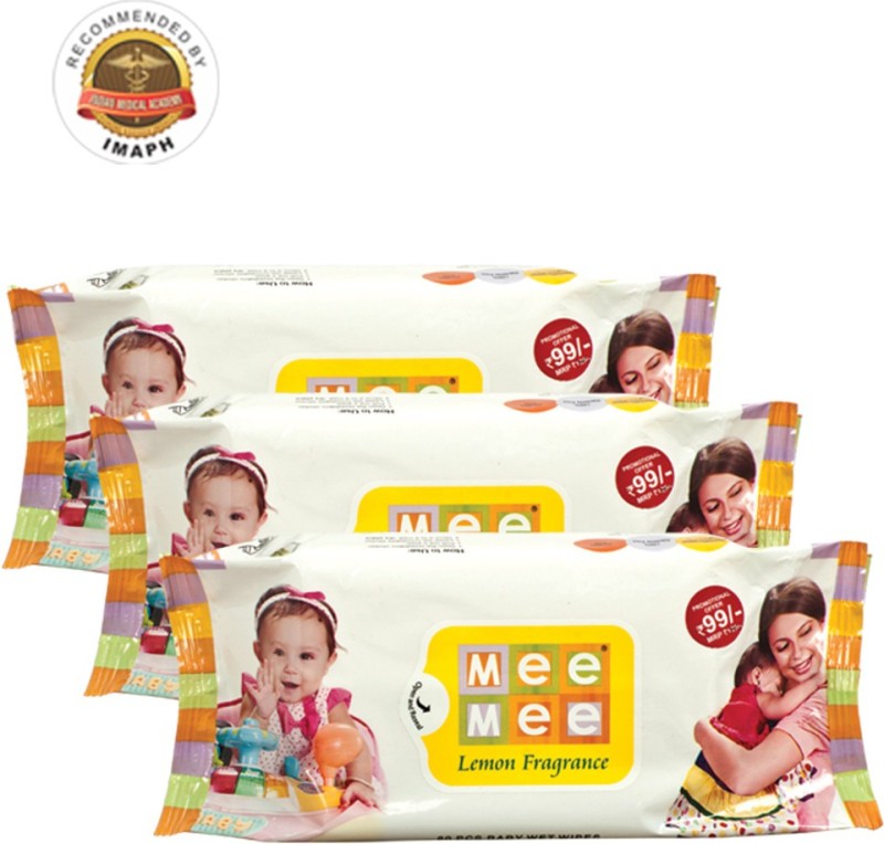 MeeMee Baby Wet Wipes Pack of 3(240 Pieces)