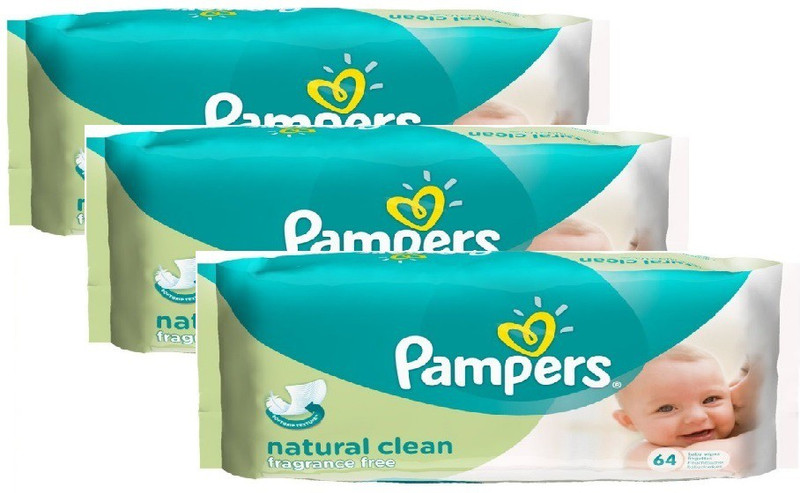 Pampers Natural Clean Wipes(3 Pieces)