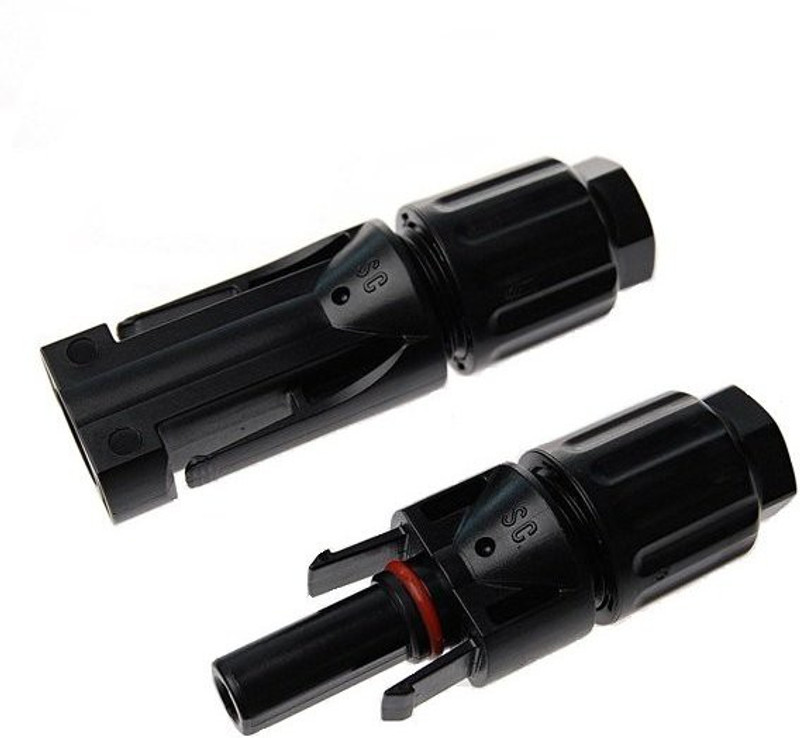 surcle mc4 connector ABS Wire Connector(Black, Pack of 2)