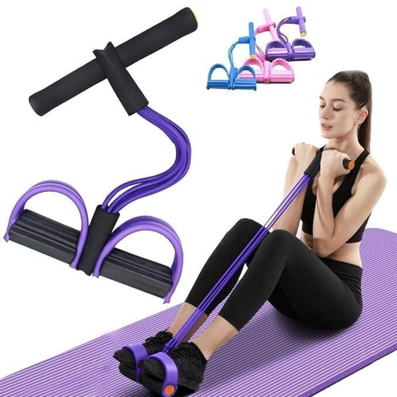 Kwality Bazar Pull Reducer Bands-4 Tubes For Exerciser,Yoga,Weight Loss, Arm Exercise Ab Exerciser(Multicolor)