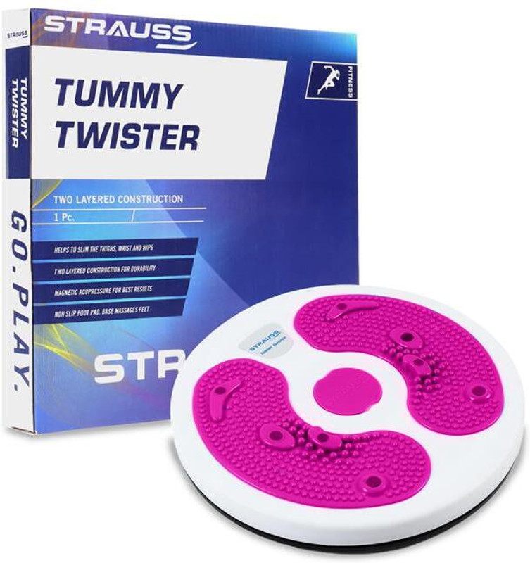 Strauss Tummy Twister for Weight Loss | Waist Trimmer | Tummy Trimmer | Body Toner Ab Exerciser(Pink)