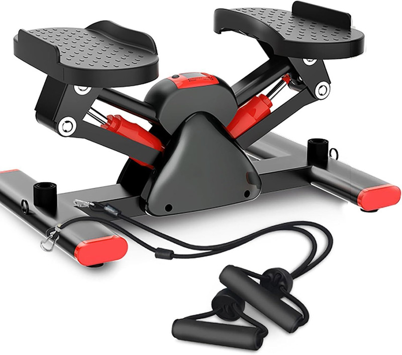 AASHRO MALL Steper for Exercise – 330 lbs Loading Capacity Hydraulic Stair Stepper Ab Exerciser(Black)