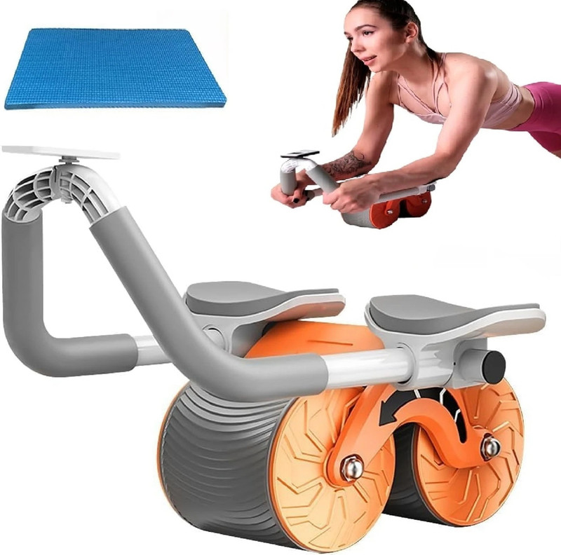 KINGFORU Automatic Rebound AB Roller Fitness Home Workout Equipment for Men Women Ab Exerciser(Multicolor)