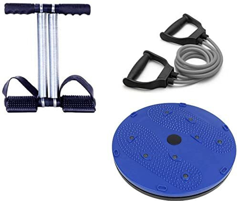 USTRADERS Double spring Tummy Trimmer , Tummy twister Combo Ab Exerciser(Multicolor)