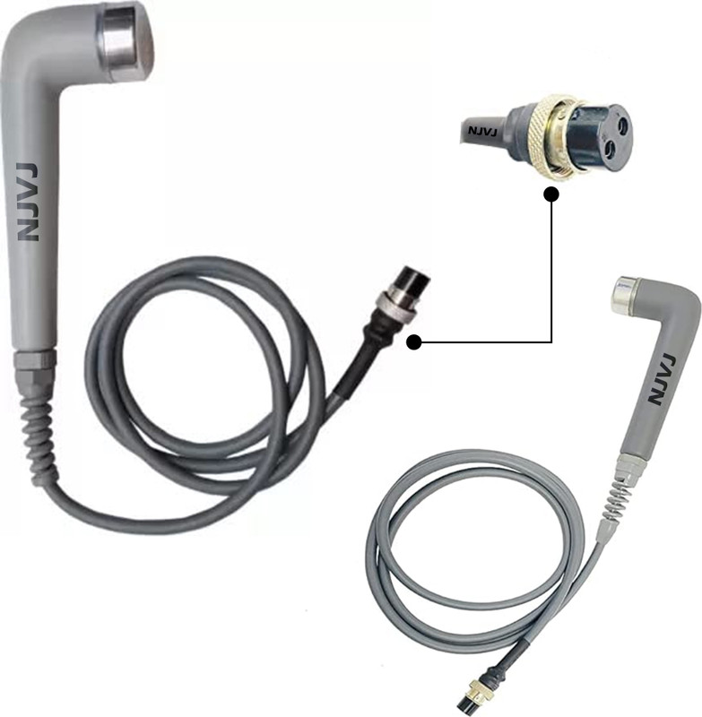 NJVJ Ultrasonic Probe Ultrasound Handle with wire 2 pin use in Physiotherapy Ab Exerciser(Grey, Black)