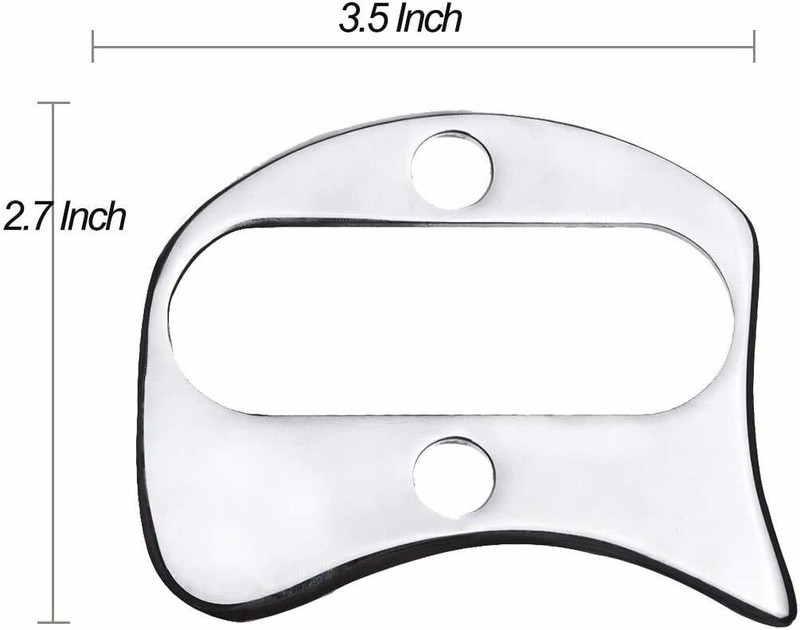 NJVJ IASTM D Shape Tools | Myofascial Release Massage Tool D Shape For Physiotherapy Ab Exerciser(Silver)