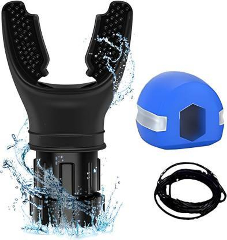 Oxyflow OxyBreeze Breathing Trainer with Jaw Trainer | Enhance Lung Capacity Ab Exerciser(Black)