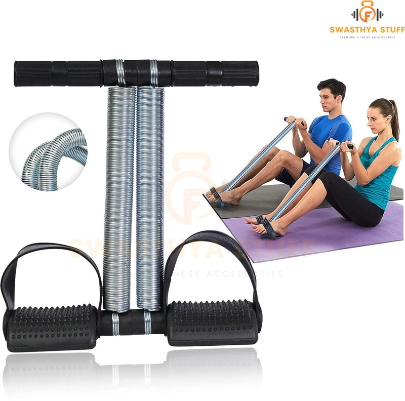 Khargadham Smart Double Spring Tummy Trimmer Ab Exerciser(Black)