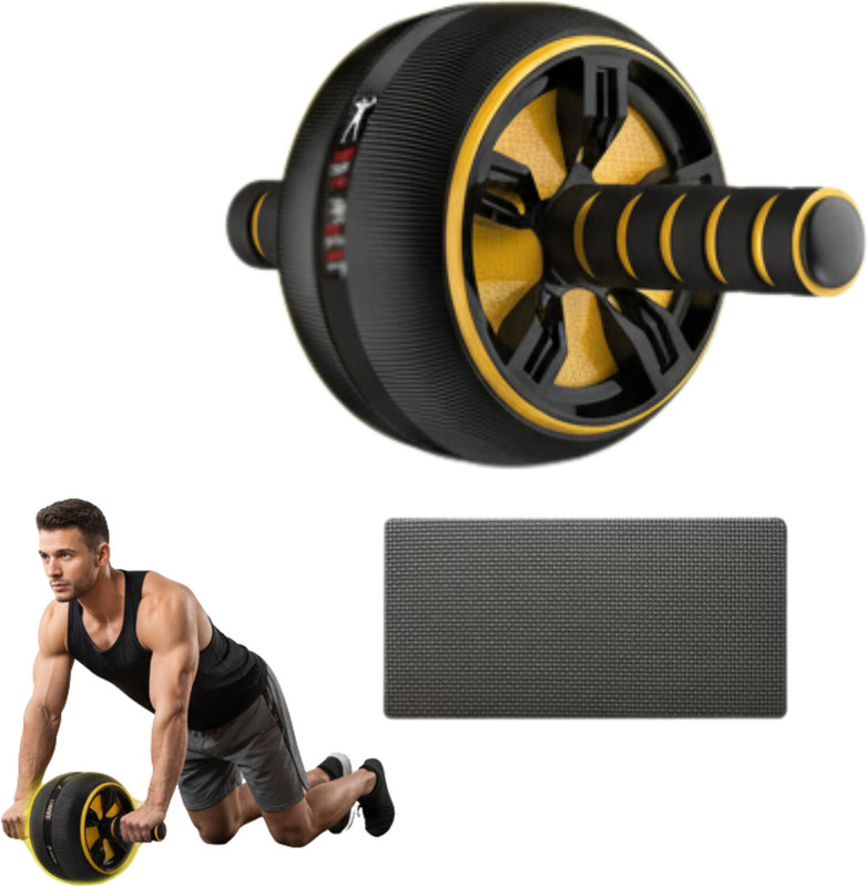 Shopeleven Ab Roller Wheel, Equipment for Abdominal & Core Strength Ab Exerciser(Yellow)