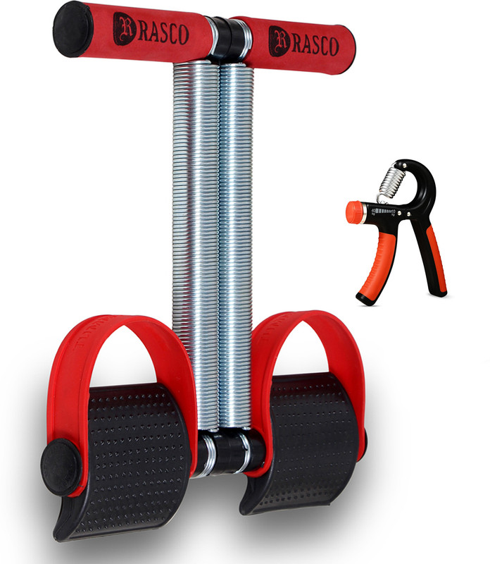 RASCO Double Spring Tummy Trimmer for Abs and Leg Exercise with Hand Grip Ab Exerciser(Red)