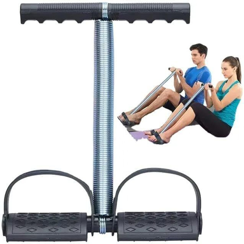 FITZILLA Tummy Trimmer for Men & Women With Single Spring Ab Exerciser(Grey)