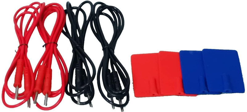 NJVJ IFT Wire & Pad Electrotherapy Device IFT Physiotherapy Set of 4 Wires 4 Pads Ab Exerciser(Multicolor)