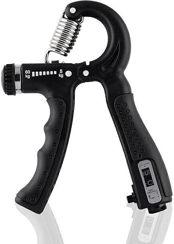 GalSports HandGrip,StrengthenerwithCounter Men-Women Gym Workout Hand Exercise(5kg-60kg) Ab Exerciser(Black)