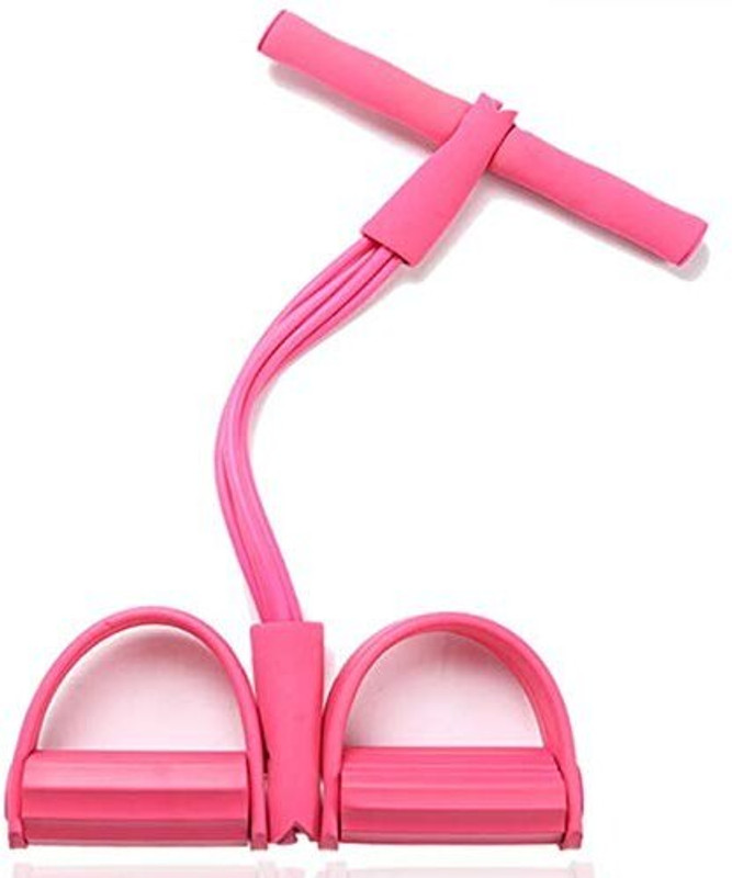 heet Multipurpose Resistance Band with Handle and Foot Pedal|Lightweight and Portable Ab Exerciser(Multicolor)