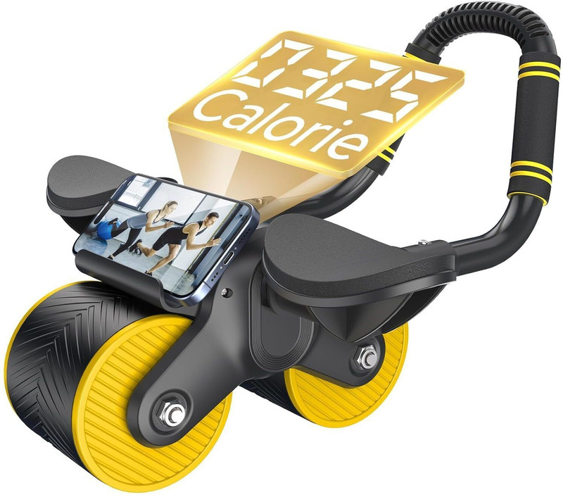 halohop AB Roller Wheel With Calorie Record Counting Exercise Wheel For Abdominal Ab Exerciser(Black, Yellow)