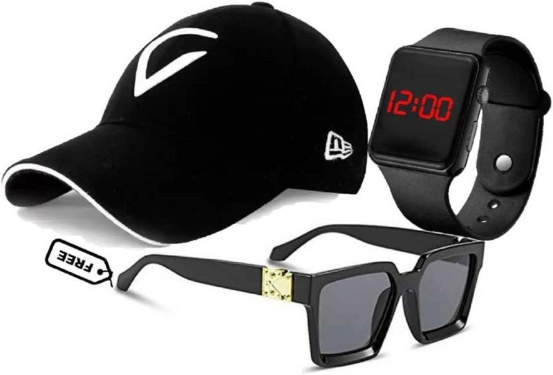 Real Life Watch & Sunglass Combo(White)