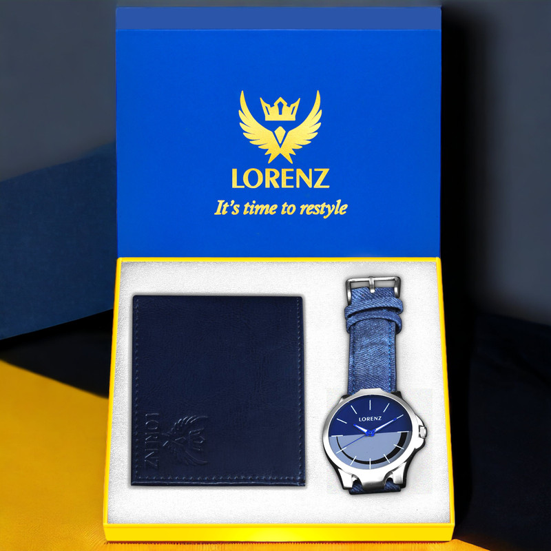 LORENZ Watch & Wallet Combo(Brown)