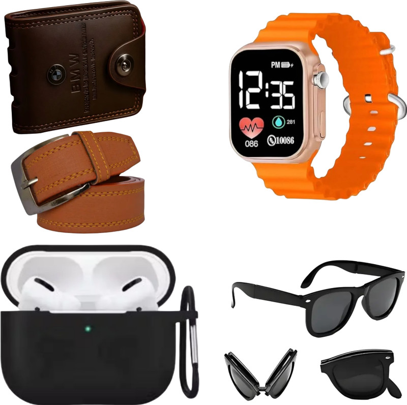 Kkhatu Card Holder, Watch & Sunglass Combo(Multicolor)