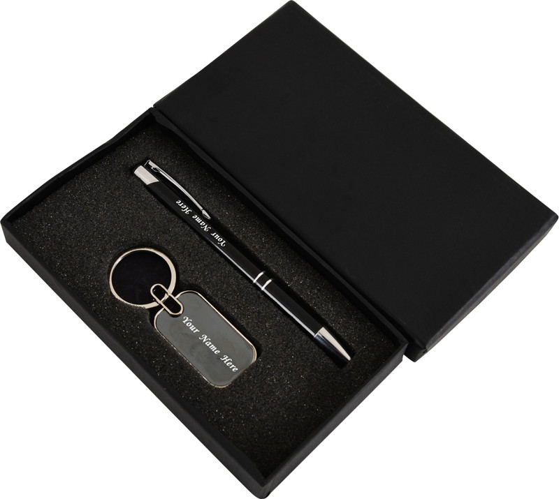 Wish Billy Wallet,Key Chain & Pen(Black, Silver)