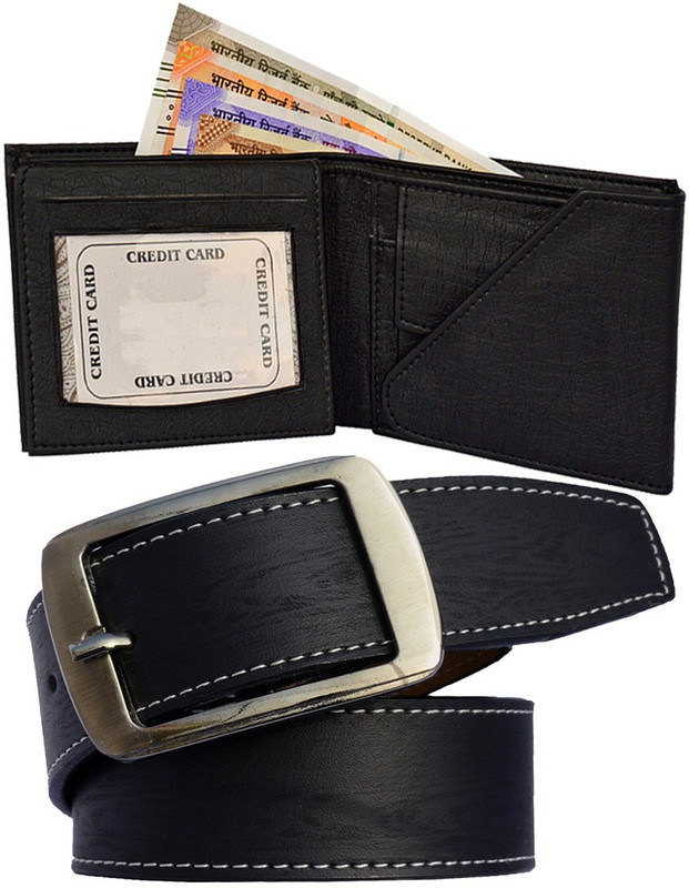 PROVOGUE Wallet & Belt Combo(Black)