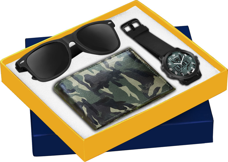 LORENZ Watch, Sunglass & Wallet Combo(Black, Brown)