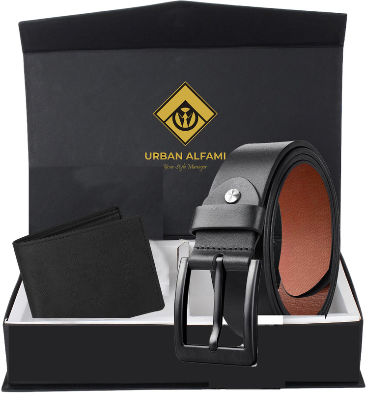 URBAN ALFAMI Card Holder & Belt Combo(Black)