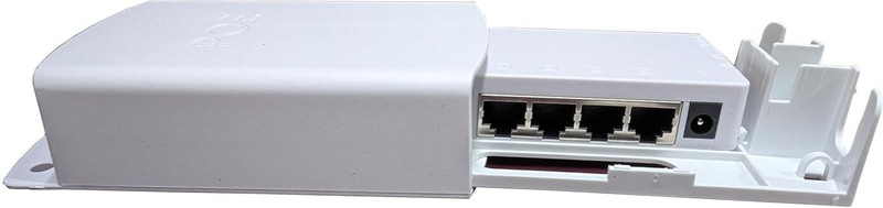HANUTECH Hanutech Outdoor PoE Extender 1 In 4 Out 30W IP66 for IP Cameras Smart Switch(White)