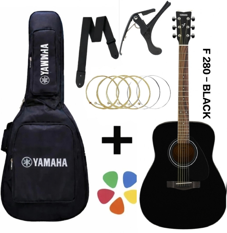 YAMAHA F - 280 TBS WITH COVER , BELT , STRING SET , CAPO , PICK Acoustic Guitar Rosewood Rosewood(Brown)