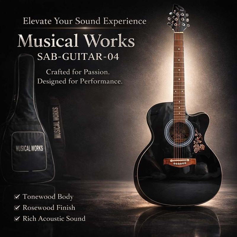 YAMAHA FS80CBL//IN Acoustic Guitar Rosewood Tonewood Right Hand Orientation(Black)