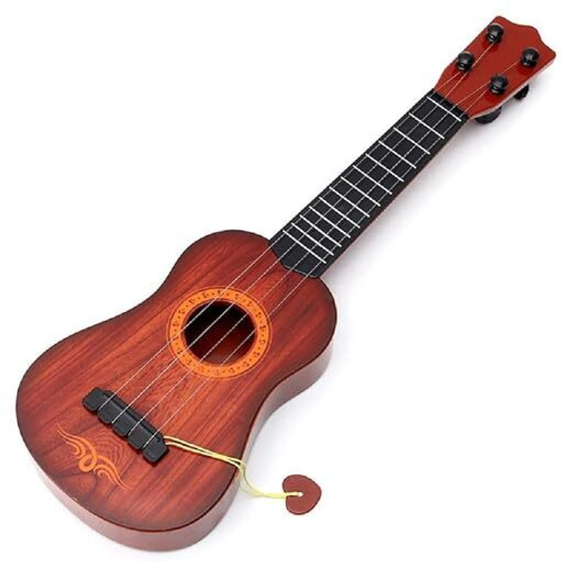 Arth Enterprise 24 Inch Wooden Acoustic Toy Guitar for Kids Acoustic Guitar Plastic Copper Right Hand Orientation(Multicolor)