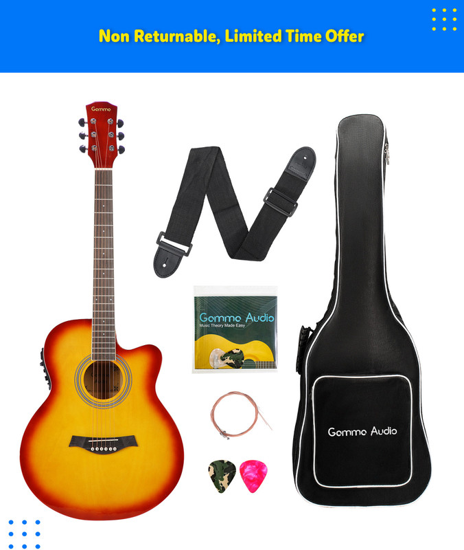 GAMMA AUDIO QD-H40Q-BB Acoustic Guitar Basswood Plastic(Multicolor)
