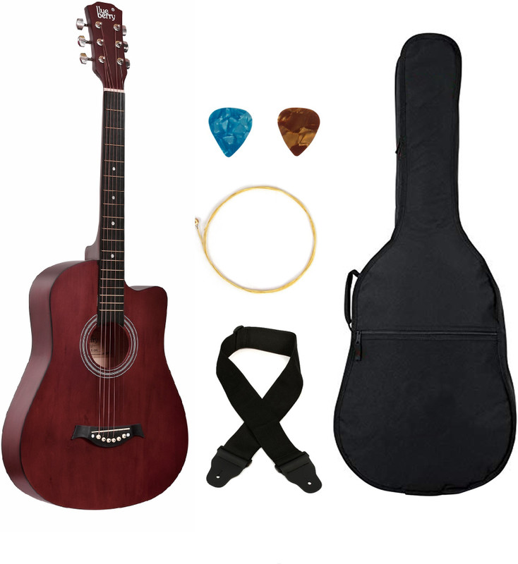BLUEBERRY B-38C Retro Black, 38 Inch Acoustic Guitar Linden Wood Synthetic Wood Right Hand Orientation(Black)