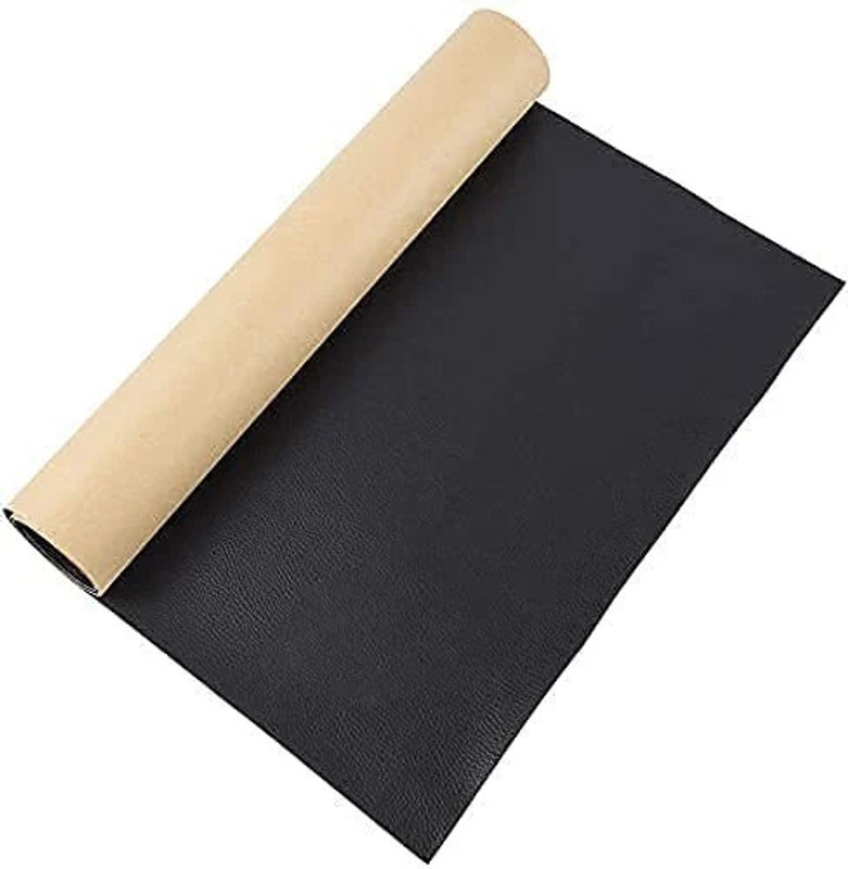 MSVTRADESS Black Self-Adhesive Genuine Leather Repair Patch Adhesive Leather Patch(Black)