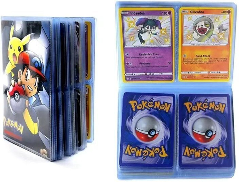 Assemble 2 Pocket Pokemon Album with 30pcs pokemon trading cards(Multicolor)