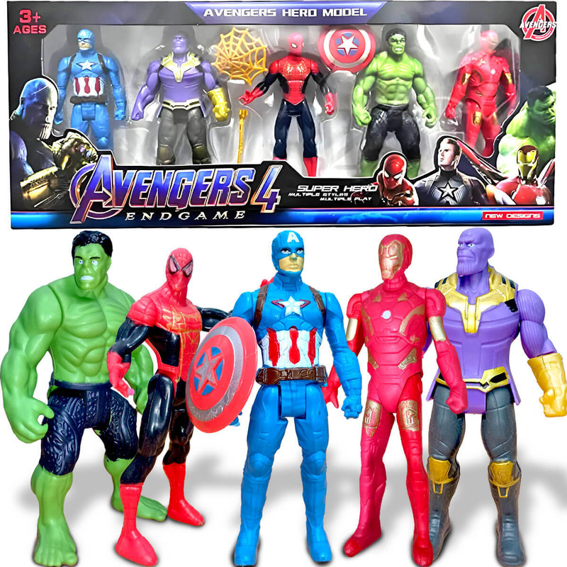 Uneeke Shape Avengers Action Figures 5(Multicolor)