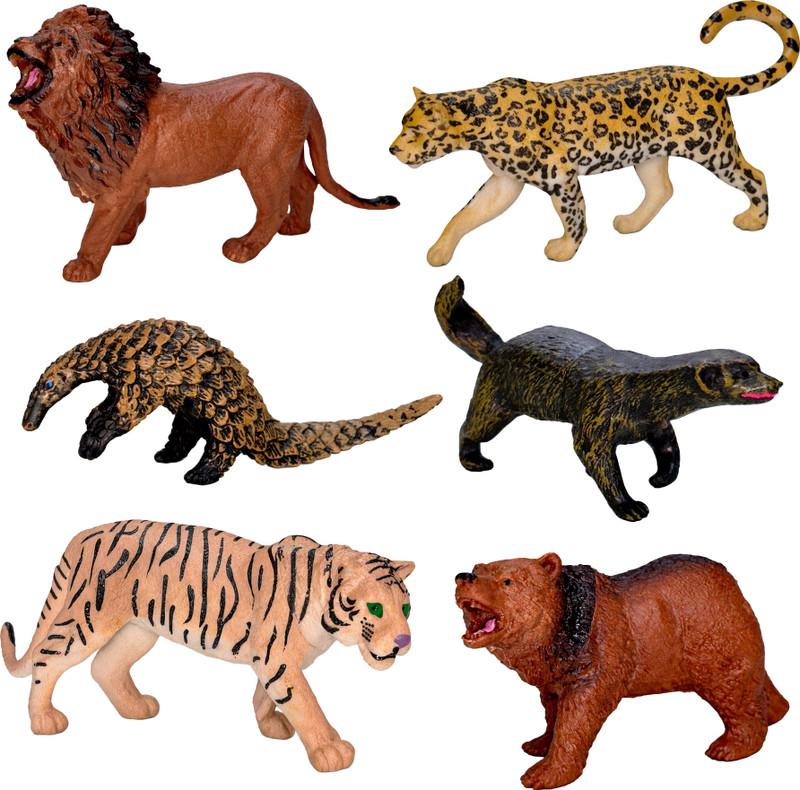 Toyify Premium Jungle Animal Toy Figures Set of 12 Realistic wild Animals Toys for Kids(Multicolor)