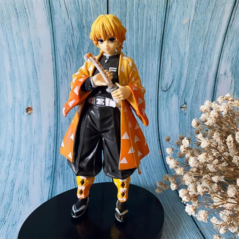 DULZIFY Anime Demon Slayer Zenitsu Figure – 15CM Collectible Toy Model for Fans(Multicolor)