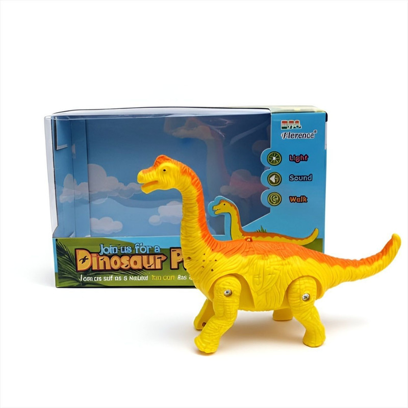 XQZMEE Musical Dinosaur Toy | Wild Animal Dragon Toy for Kids with Light, Sound(Yellow, Orange)
