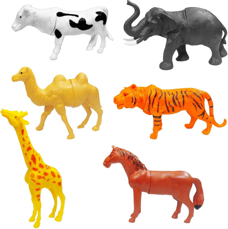 EMVORA Animal Figurine Toy Set – Realistic Plastic Safari & Farm Animals for Kids(Multicolor)