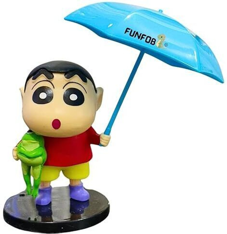 funfob Shinchan Action Figure Toy Size - 7CM Shinchan Figurine Cartoon Figures(Red, Yellow, Blue)