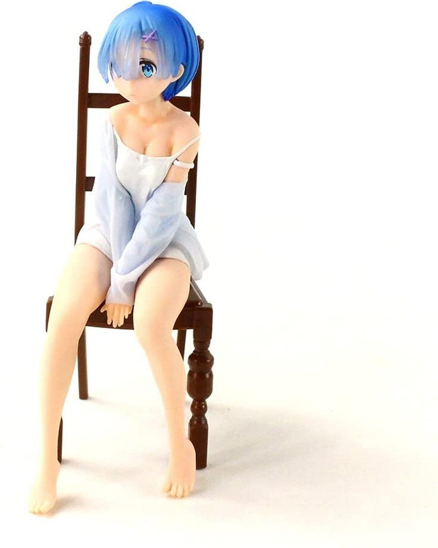 msvfashions Re Zero Rem Sitting on Chair PVC Figure (15 cm)(Multicolor)