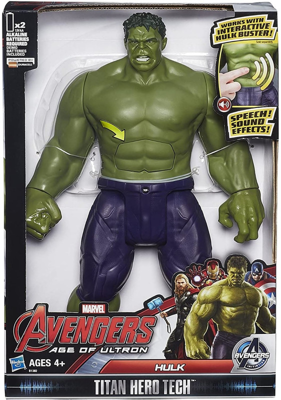 AB TOYS Avengers Series Hulk Toy 12-Inch Scale Collectible Super Hero Action Figure(Purple, Green)