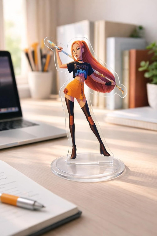 Boenjoy Gifts KPop Demon Hunters Acrylic Stand Figure 15 cm, Anime Desk Decor (Mira)(Multicolor)